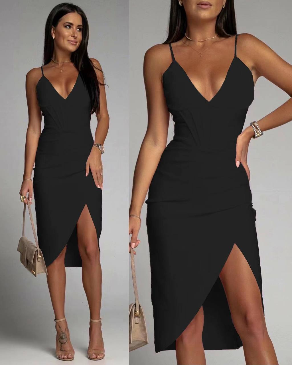 Γυναικείο μοντέρνο φόρεμα 5151 μαύρο