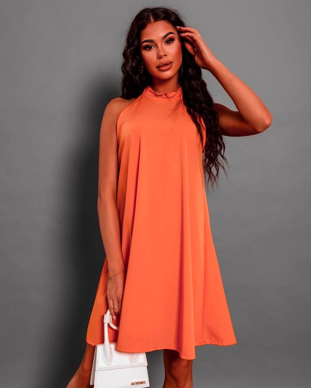 Γυναικείο κοντό φόρεμα 4779 πορτοκαλί