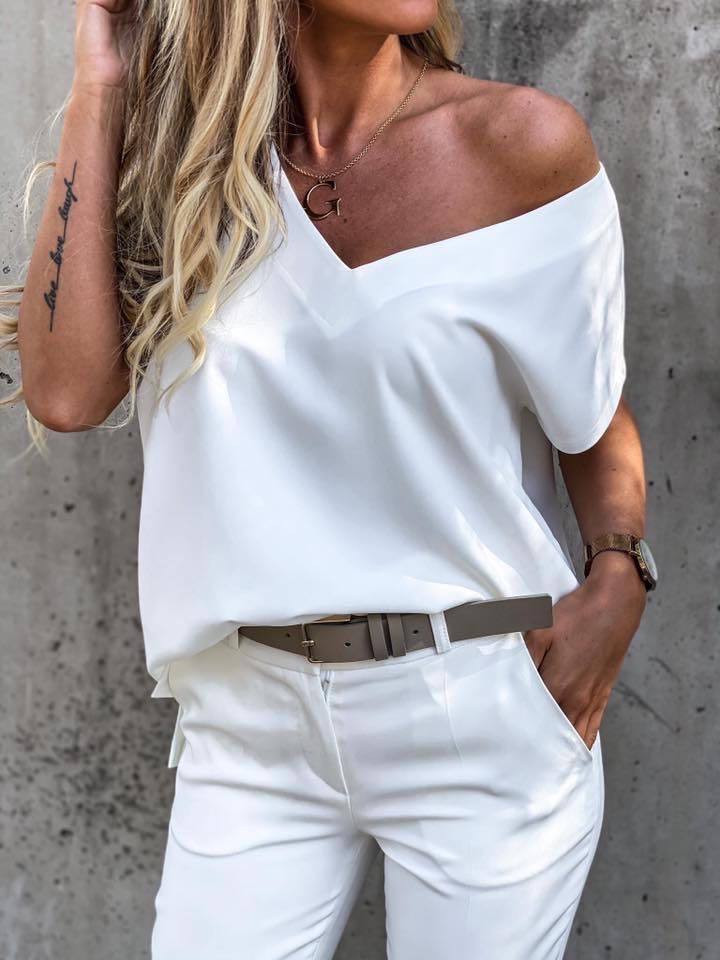 Γυναικεία άνετη μπλούζα 50681 άσπρο
