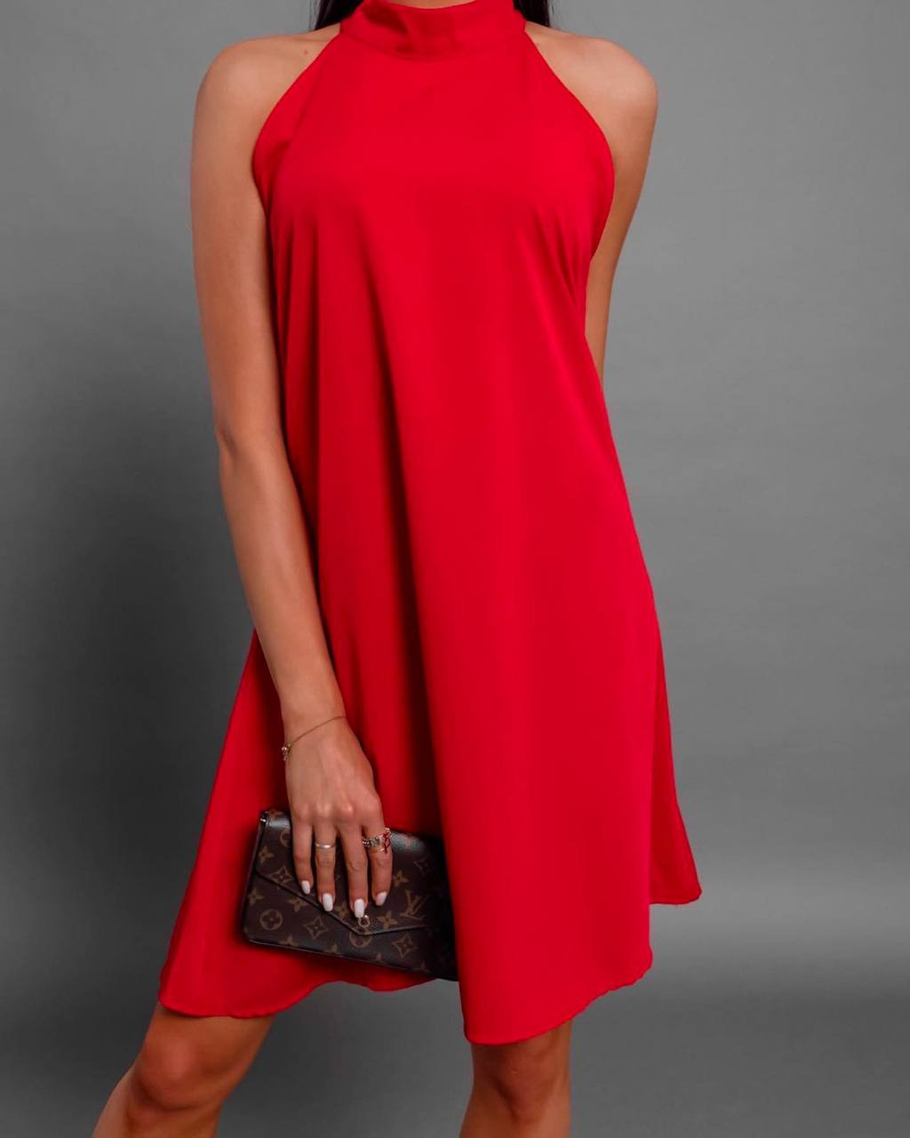 Γυναικείο κοντό φόρεμα 4779 κόκκινο