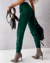 Γυναικείο παντελόνι με κουμπιά στα μπατζάκια   5954 πράσινο