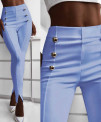 Γυναικείο παντελόνι με σκισίματα 5517 γαλάζιο