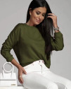 Γυναικεία μπλούζα με ανοιχτή πλάτη 6753 σκούρο πράσινο