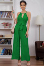 Γυναικεία μονόχρωμη ολόσωμη φόρμα 64801 πράσινο
