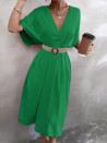 Γυναικείο φόρεμα με μήκος κάτω απο το γόνατο 6506 πράσινο