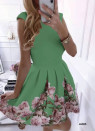 Γυναικείο φόρεμα με φλοράλ print 2699 πράσινο