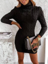 Γυναικείο πλεκτό φόρεμα 001167 μαύρο
