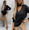 Γυναικεία μπλούζα με ανοιχτό ντεκολτέ 5459 μαύρο