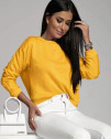 Γυναικεία μπλούζα με ανοιχτή πλάτη 6753 κίτρινο