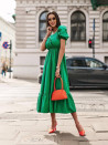 Γυναικείο μακρύ  φόρεμα K8626  πράσινο