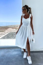 Γυναικείο μονόχρωμο φόρεμα 221981 άσπρο