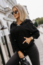 Γυναικείο εντυπωσιακό φούτερ P5573 μαύρο