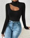 Γυναικεία μπλούζα με άνοιγμα στο ντεκολτέ AR3204 μαύρο