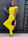 Γυναικεία κομψή  ολόσωμη φόρμα X6536 κίτρινο