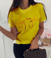 Γυναικείο κοντομάνικο μπλουζάκι Voyage AR0851 κίτρινο