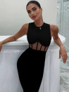 Γυναικείο εντυπωσιακό φόρεμα 1533 μαύρο/μαύρο