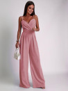 Γυναικεία κομψή  ολόσωμη φόρμα K4563 ροζ
