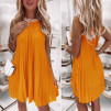 Γυναικείο σολέιγ φόρεμα X5788 πορτοκαλί
