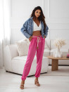 Γυναικείο ριχτό παντελόνι X3572  ροζ