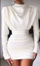 Γυναικείο εντυπωσιακό φόρεμα H4263 άσπρο