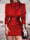 Γυναικείο εντυπωσιακό φόρεμα H4263 κόκκινο