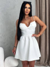 Γυναικείο κοντό φόρεμα K8787 άσπρο