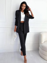 Γυναικείο σετ σακάκι και παντελόνι X1542 μαύρο