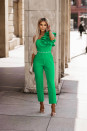 Γυναικεία κομψή  ολόσωμη φόρμα K5998 πράσινο