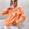 Γυναικεία μπλούζα με φιόγκο K9666 πορτοκαλί