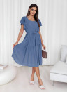 Γυναικείο φόρεμα μίντι A1743 μπλε