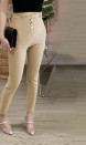 Γυναικείο παντελόνι με ζώνη K99944 μπεζ