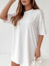Γυναικείο κοντομάνικο μπλουζάκι oversize  K130285 άσπρο