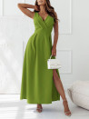Γυναικείο μακρύ φόρεμα A1817 πράσινο