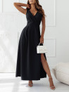 Γυναικείο μακρύ φόρεμα A1817 μαύρο