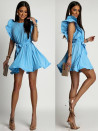 Γυναικείο εντυπωσιακό φόρεμα T241181 γαλάζιο