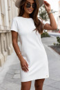 Γυναικείο κοντό φόρεμα L8866 άσπρο