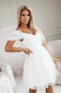 Γυναικείο φόρεμα με τούλι H4614 άσπρο