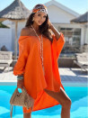Γυναικείο χαλαρό πουκάμισο L09003 πορτοκαλί