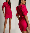 Γυναικείο εφαρμοστό φόρεμα 8743B κόκκινο