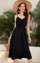 Γυναικείο μεσάτο φόρεμα K10520 μαύρο