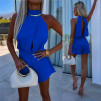 Γυναικεία ολόσωμη φόρμα σορτς L8850 μπλε