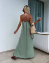 Γυναικείο χαλαρό μακρύ φόρεμα A1889 μέντα