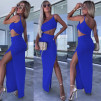 Γυναικείο εντυπωσιακό φόρεμα K6451 μπλε