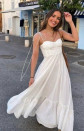 Γυναικείο μακρύ φόρεμα H4654 άσπρο