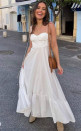 Γυναικείο μακρύ φόρεμα H4654 άσπρο