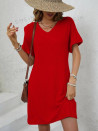 Γυναικείο χαλαρό φόρεμα 306565 κόκκινο
