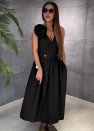 Γυναικείο χαλαρό φόρεμα T7830 μαύρο
