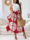 Γυναικείο φόρεμα με print K6479 κόκκινο