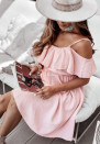 Γυναικείο κοντό φόρεμα 2412531 ροζ