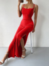 Γυναικεία εντυπωσιακή ολόσωμη φόρμα 996031 κόκκινη